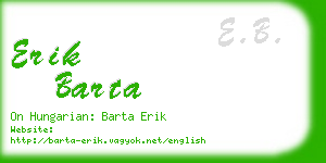 erik barta business card